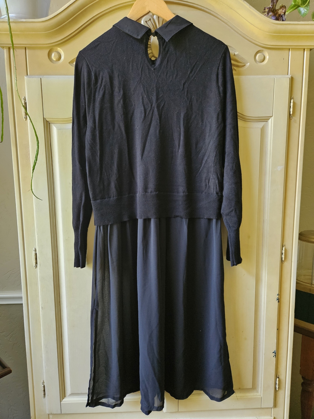 Black Collared Knit-Top Dress By Torrid - Picture 5 of 5